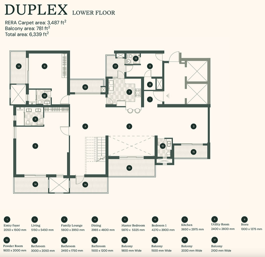 6339 sq. ft. Duplex Lower Floor